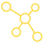 Connected nodes icon